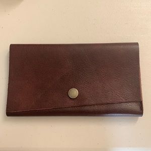 Portland leather goods rancher wallet cognac/ sangria (?)